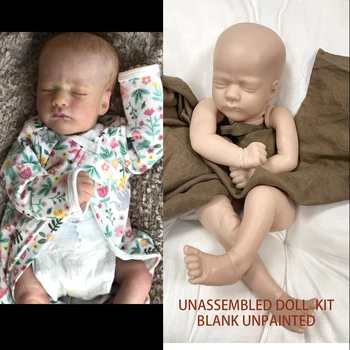 17 İnç Boyasız Bitmemiş Boş Bebek Kitleri Vinil Yeniden Doğmuş bebek Kiti Gerçekçi Yenidoğan Bebek Yumuşak Ashley Uyku DIY Boş