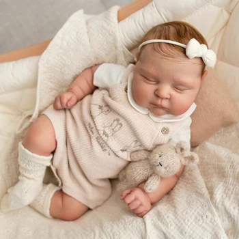 21in Simüle Bebek Kalıp Seti Boyasız Reborn Yenidoğan Bebek Erken Eğitici Oyuncaklar Yumuşak Dokunmatik Koleksiyoncular Favor Vinil Yapılan