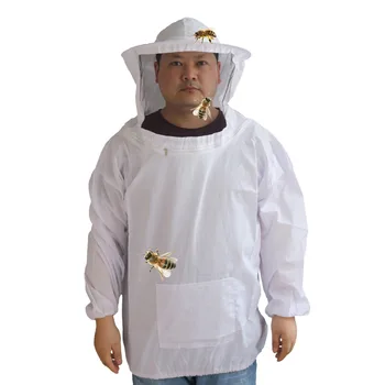 Arıcılık Anti-arı Giyim Nefes Adanmış arıcılık kıyafeti Arıcı Yarım vücut arı geçirmez kapaklı 1 Adet