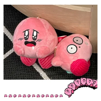 Kawaii Anime Yıldız Kirby Karikatür Komik Abartılı İfade Peluş Oyuncaklar Çanta Kolye Sevimli Hayvanlar Plushie Bebek Çocuk Gift10cm