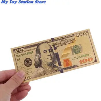 5 adet USD 100 dolar 24 k Altın Folyo Altın USD Kağıt Para Banknotlar El Sanatları