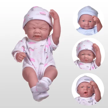 35 CM Gerçekçi Bebe Reborn Bebek Cry Bebek Yenidoğan Su Geçirmez Eğitim Oyuncaklar 14 inç Gülen Yüz Simülasyon Yumuşak Silikon DIY Bebekler