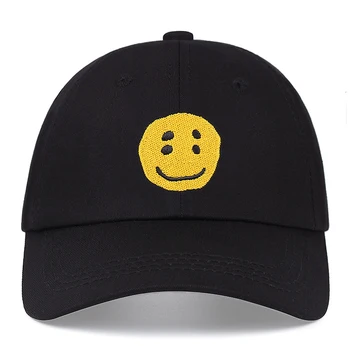 Komik Yüz Nakış beyzbol şapkası Kadın Erkek Baba Şapka %100 % Pamuk Snapback Açık güneşlikli kep
