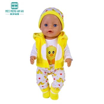 Bebek giysileri Uyar 43-45CM Oyuncak Yeni Doğan Bebek amerikan oyuncak bebek Aksesuarları Moda Ördek Yavrusu ceket