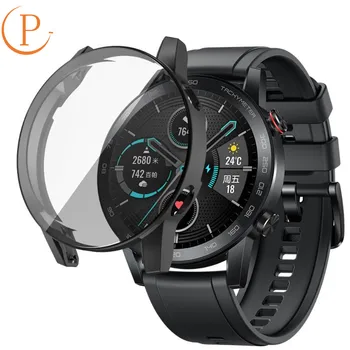 Galvanik TPU İzle Kapak Kabuk Ekran Koruyucu Kılıf Onur Sihirli 2 46mm Smartwatch Aksesuarları