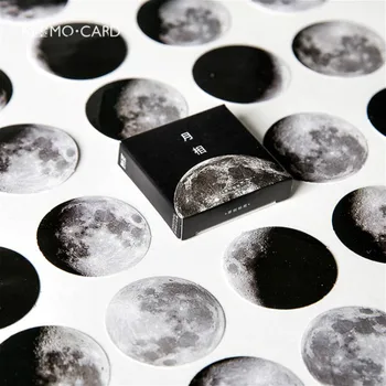 1 Paket Sevimli Yaratıcı Ay Mini Kağıt Etiket Dekorasyon Dıy Albümü Günlüğü Scrapbooking Etiket Etiket Kırtasiye Okul Kaynağı