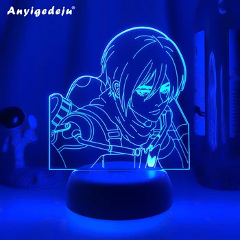 Led Gece Lambası Anime Lamba Titan Odası Dekor Ev Aydınlatma çocuklar için doğum günü hediyesi Manga AOT 3d Lamba Başucu