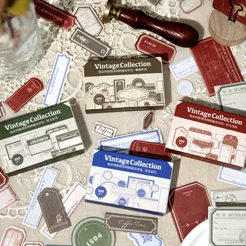 100 adet Kawaii Kırtasiye Çıkartmalar Temel Etiketleri Scrapbooking Malzemeleri Dekoratif Cep Çıkartmalar Scrapbooking DIY Craft Sticker