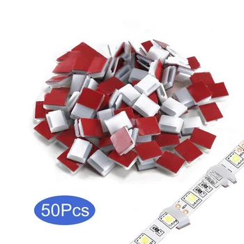 10-50 Adet Kendinden yapışkanlı Tel Demeti Tutucu Kravat Dağı Klip 10mm Geniş Fix LED Şerit İşıklar Bağlayıcı Kravat Noel lamba tutucu