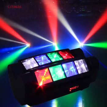 Mini LED sekiz gözler örümcek ışık hareketli kafa Bar ışın sahne ışığı DJ Disko parti için müzik profesyonel sahne aydınlatma efektleri