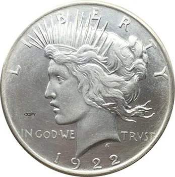 Amerika birleşik Devletleri 1922 İki Yüz Barış Liberty Bir Dolar 90 % Gümüş Kopya Para