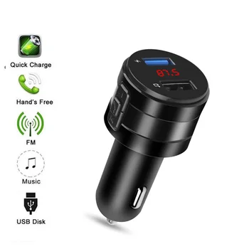 Araba şarjı FM Verici Bluetooth 4.2 Araba MP3 Çalar 3.1 A Çift USB Bağlantı Noktaları Handsfree ModulatorKit Sigara çakmak adaptörü RU