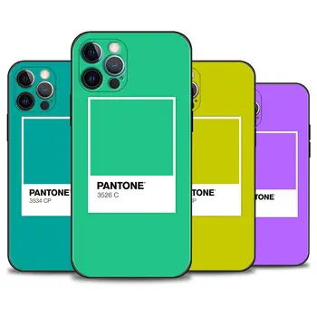 Pantone Renkli Kart Telefon Kılıfı için iPhone 12 13 11 Pro Max XS XR X 8 7 6s 6 Artı 13 12 Mini 14 SE 2020 Coque Fundas