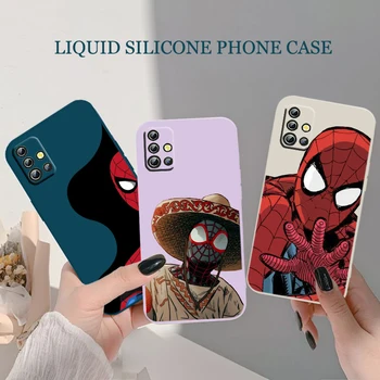Marvel Örümcek Adam Yaratıcı telefon kılıfı İçin OPPO Reno 7 6 SE Z Bulmak X5 X3 X2 Neo Lite Pro Sıvı Halat Silikon Funda Kapak Yumuşak