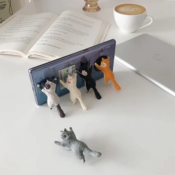 Sevimli Kedi Telefon Tutucu Sevimli Masaüstü Enayi Standı Tablet Stent Masa Süsleri Cep Telefonu Tutucu iPhone Samsung Xiaomi İçin Standı