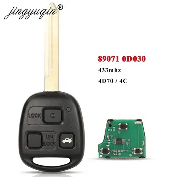 jingyuqin 433MHz 4D70 / 4C Çip 89071-0D030 2/3 düğmeli uzak anahtar Fob Toyota Yaris Avensis 2003 - 2011 için