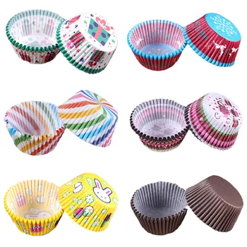 100 adet / takım Bakeware cupcake kağıdı Formları Cupcake Tutucu Kağıt Renkli Kek Pişirme Tepsisi Araçları Dekorasyon Kek Pişirme Aracı