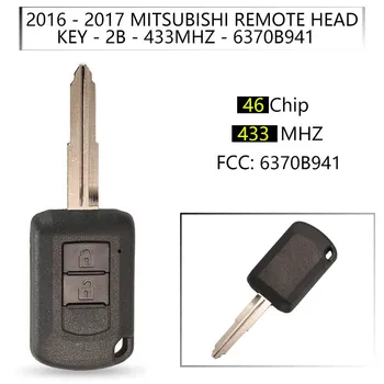 CN011028 2 Düğmeler İçin Yedek Uzaktan Anahtar 433MHz 2016 - 2017 Mitsubishi Mirage Outlander ASX J166E PCF7961 MIT11R 6370B941