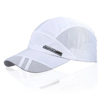 Moda Erkek Yaz Açık Spor beyzbol şapkası Koşu vizör kapağı beyaz