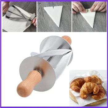 Paslanmaz Çelik Oklava Hamur Kesici Pasta Pişirme Kruvasan Ekmek Bıçağı Mutfak Noel Partisi Dekorasyon Araçları