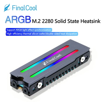 FinalCool IceSoul RGB alüminyum alaşımlı M. 2 SSD soğutma ısı emici M2 NVMe 2280 katı hal sabit disk Aura Sync ARGB ısı soğutucu