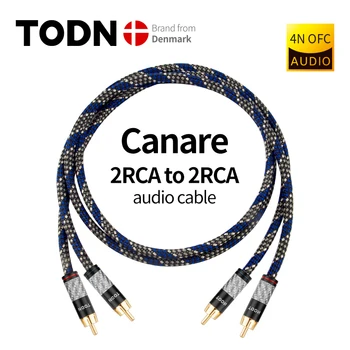 canare 1 çift RCA ses kablosu 2 RCA 2 RCA Bağlantı Kablosu HİFİ Stereo 4N OFC Erkek Erkek Amplifikatör DAC TV