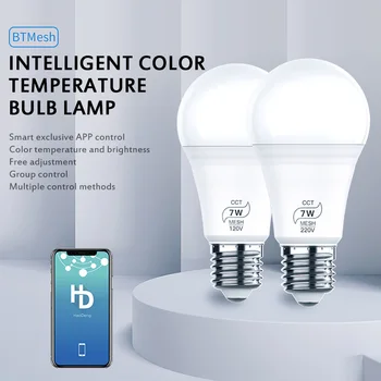 7W WiFi akıllı LED ampül E27 B22 Ampul LED Akıllı Kısılabilir Gece Lambası İçin Geçerli Alexa Google Ev Alice Echo Ev İçin