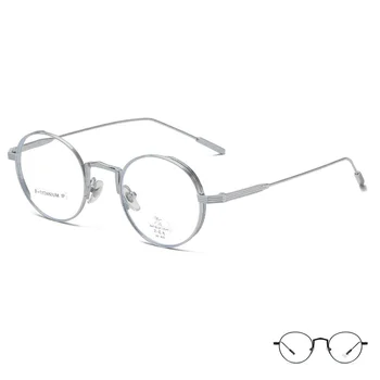 Yeni Retro titanyum gözlük Anti mavi ışık gözlük kare yuvarlak PC Lens gözlük göz koruması optik gözlük erkekler ve Kadınlar için