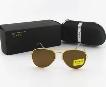 Txrppr En kaliteli Kahverengi Cam lens tasarımcı marka Güneş Gözlüğü kadın erkek vintage gözlükleri óculos de sol