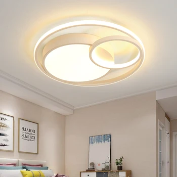 Modern LED tavan ışık yatak odası oturma odası yemek odası Mutfak yuvarlak halka tasarım avize ışıkları odası