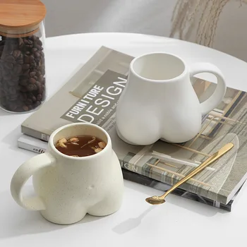 Seramik Yenilik Kupa Yaratıcı Eşek Şekli Kahve süt kupası Kişilik Sanat Tasarım Duygusu Heykel yemek masası Kupa Ev Dekorasyon