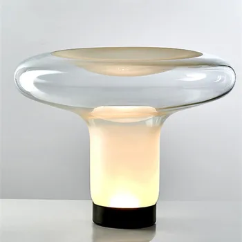 Iskandinav Led masa lambası italya tasarımcı cam masa lambaları oturma odası yatak odası çalışma masası dekor ışık Modern ev başucu lambası