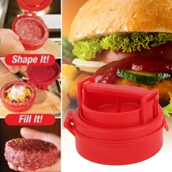 Mutfak gereçleri Dolması burger presi Hamburger ızgara BARBEKÜ Patty Maker Plastik Pişirme Aksesuarları DIY Et Kümes Hayvanları Araçları