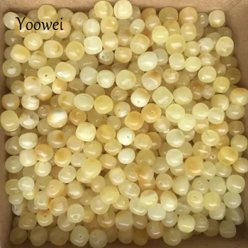 Yoowei Baltık Amber Boncuk Taş dıy Bebek Diş Çıkarma Kolye Takı Yapımı için Sertifikalı Doğal Amber dağınık boncuklar Toptan