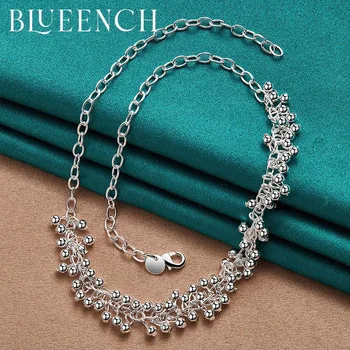 Blueench 925 Ayar Gümüş Üzüm Dize Kolye Kolye Kadınlar ıçin Teklif Düğün Moda Glamour Takı