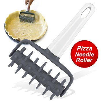 DIY Pizza Kurabiye hamur açma makinesi Pasta Pasta İğne Tekerlekler Ekmek Delgeç Pişirme Araçları Bakeware Pizza Acessorios Mutfak Aletleri