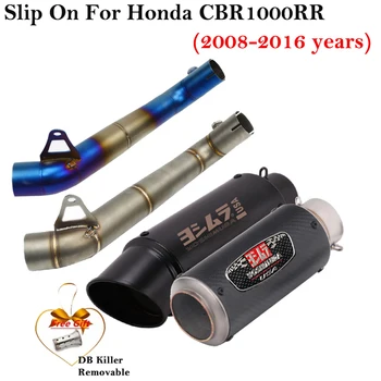 Honda için CBR1000RR CBR 1000RR 2008-2016 Motosiklet Egzoz Kaçış Yoshimura Susturucu Boru Modifiye Orta Bağlantı Borusu DB Killer