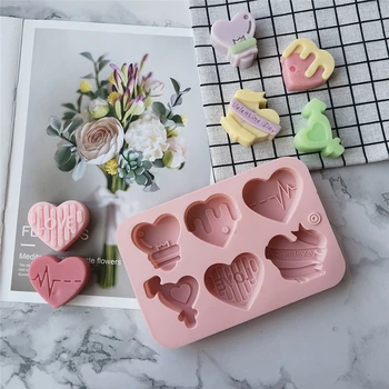 Melek Aşk Kalp Silikon Çikolata Kalıp Sabun Mum Kalıp Sevgililer Günü Çikolata Hediye el Yapımı Pişirme Araçları Şeklinde Pasta 