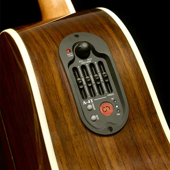 Akustik Gitar Preamp 4 Bant A-4T Halk Gitar Pickup EQ Ekolayzer Piezo Pickup Hattı ile LCD Tuner Gitar Parçaları