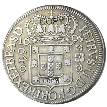 Brezilya 1695 640 Ries Gümüş Kaplama Kopya Paraları