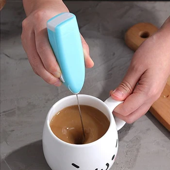 Mini Kahve Köpürtücü Paslanmaz Çelik Elektrikli Karıştırıcı Yumurta Çırpıcı El süt köpürtücü Blender Hızlı Uygun Mutfak Aletleri için