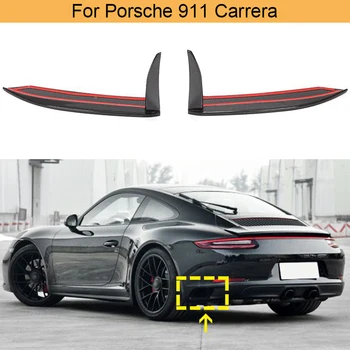 Araba Arka Tampon Bölücülerin Porsche 911 Carrera 4 GTS 3.0 T 2017-2020 Arka Tampon Bölücülerin Difüzör Spoiler Karbon Fiber