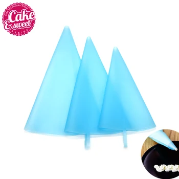 1/3 adet Kullanımlık Silikon Buzlanma Boru Krem pasta torbası Tatlı Dekoratörler Kek Kek Dekorasyon Araçları