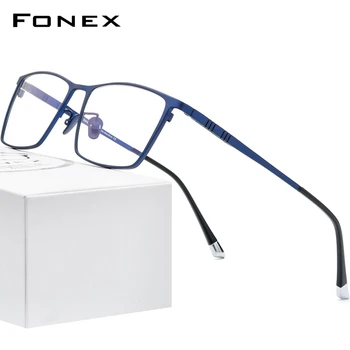 FONEX Saf Titanyum Gözlük Çerçevesi Erkekler Kare Gözlük 2020 Yeni Erkek Klasik Tam Optik Reçete Gözlük Çerçeveleri F85641