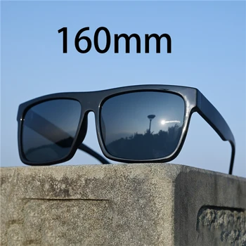 Vazrobe 160mm Boy Güneş Gözlüğü Erkek Polarize Güneş Gözlükleri Erkekler Kadınlar için Büyük Büyük Yüz Gözlük Düz Üst Steampunk Shades