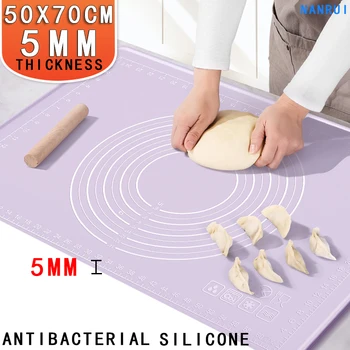 Büyük boy Yoğurma Pedi Kalınlaşmak Antibakteriyel Silikon Pişirme Mat Oklava Hamur Mutfak Aksesuarları yapışmaz Pasta Tahtası