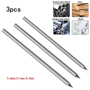 3 adet Alaşım Scribe Kalem Karbür Scriber Kalem Metal Ahşap Cam Karo Kesme İşaretleyici Kalem Metal İşleme Ahşap El Aletleri