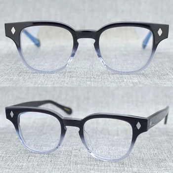 Vintage Kalite Asetat gözlük orijinal Japonya El Yapımı kaliteli Yepyeni tasarım jöle renk çerçeve El perçin optik gözlük