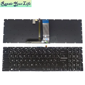 Alman İtalyan Fransız AZERTY Laptop Klavye Arkadan Aydınlatmalı Klavye için MSI GS60 GS70 GL62 GL62M GT72 V143422GK1 IT Beyaz Arka ışık