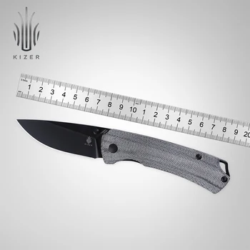 Kizer Mojave Özel Katlanır Bıçaklar V3490E1 T1 Siyah 154CM Çelik EDC Pocket Knife 2022 Yeni Micarta Kolu hayatta kalma aracı